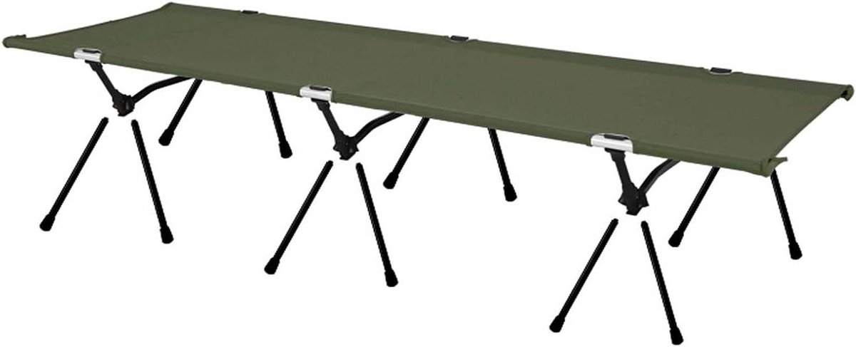 Campingbedje - Vouwbed - Buiten slapen - In hoogte verstelbaar - 190x65cm - Groen