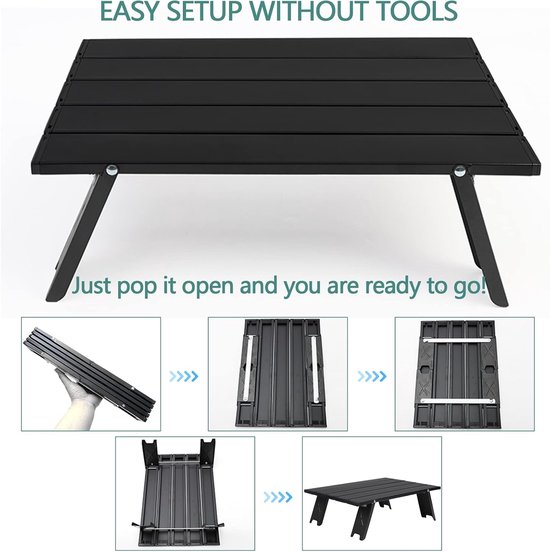 Klaptafel - klaptafel tuin - Campingtafel - campingtafel lichtgewicht - campingtafeltje inklapbaar - campingtafel opvouwbaar - Mini-klaptafel voor buiten - 39.5*28.5*13cm - voor zelfrijdende reizen - picknicken — afbeelding 4