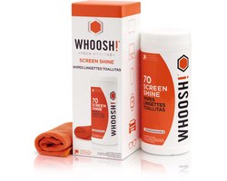 WHOOSH! Screen Shine – Schermreinigingsdoekjes – 70 Stuks – Alcoholvrij – Veilig voor Alle Schermen