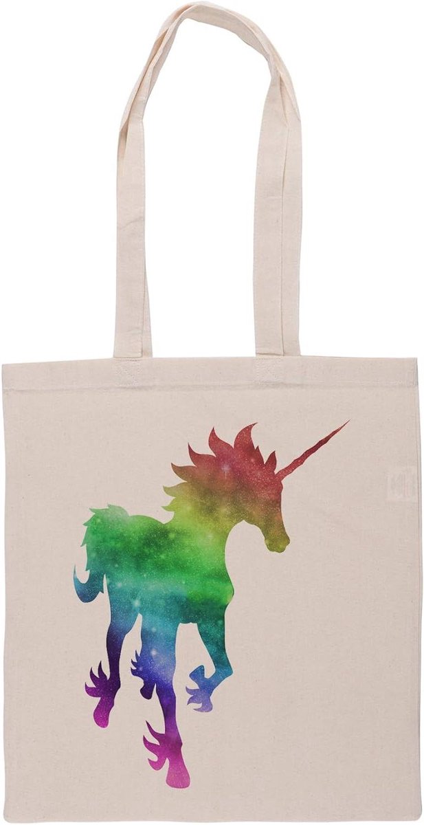 Boodschappentas - Winkeltas - Dagelijkse boodschappen - Unieke print - 42 x 38 cm - Beige