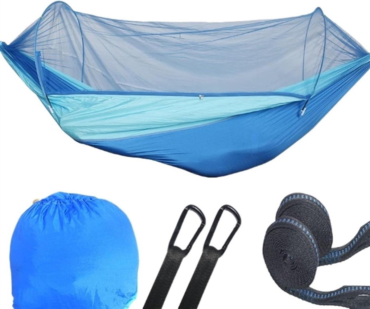 Outdoor Camping Hammock with Mosquito Net Double Hammock for 2 Persons Lightweight Hammock Bed 290x140cm Hammock Swing for Outdoor Adventures