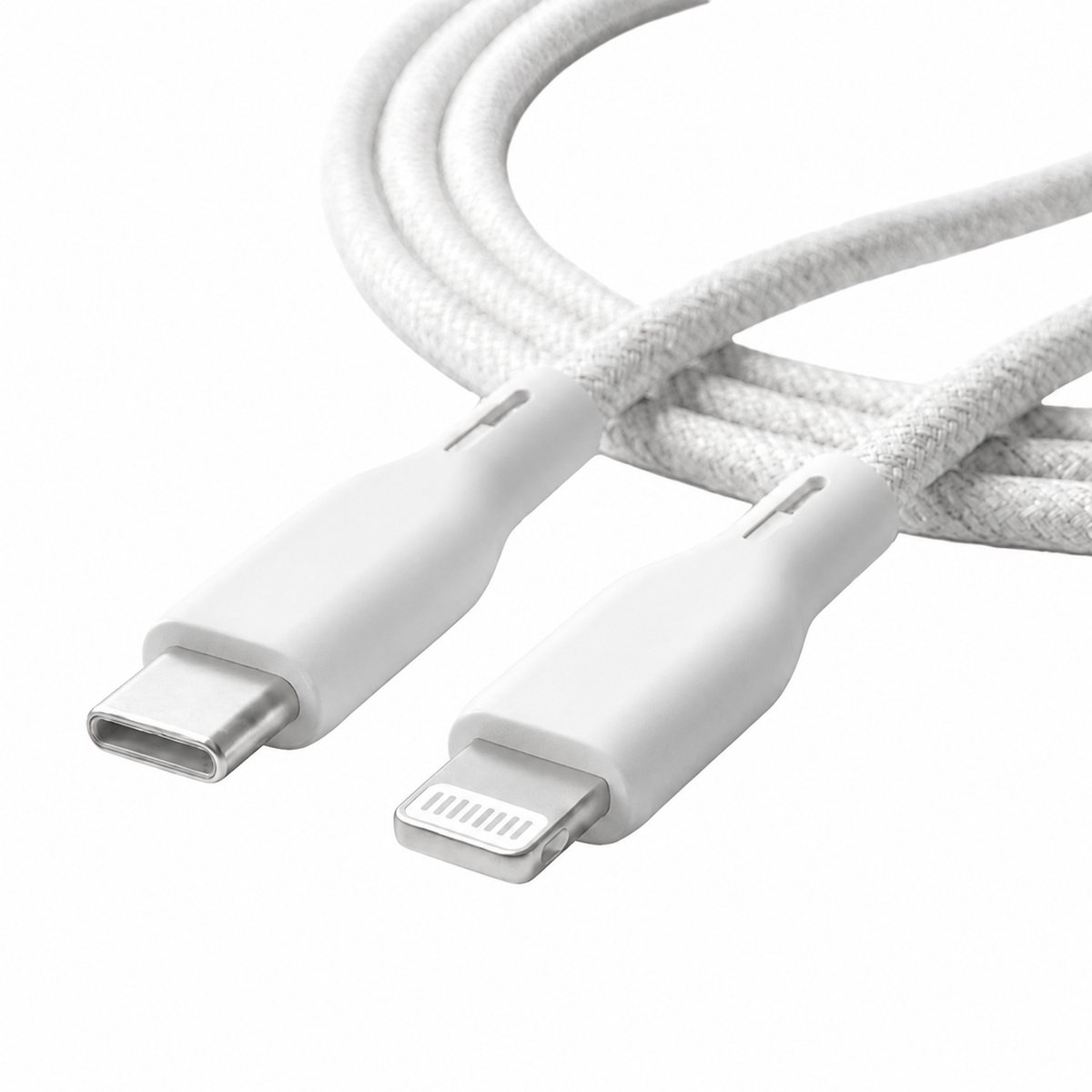 Ëssentials by Upström USB-C naar MFi Lightning - Oplaadkabel 1.2m – Snelladen 27W – Voor iPhone 14 / 13 / 12 / 11 / XR / XS / X – Extra Sterk & Gerecycled