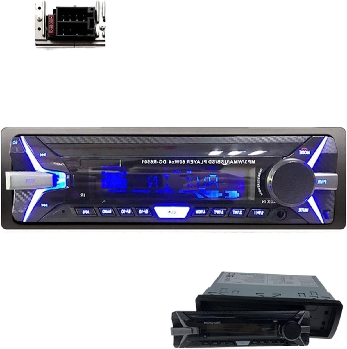 Auto MP3 Speler - Radio Bluetooth - Muziek Afspelen - Afneembaar Paneel - 1 Din - Zwart