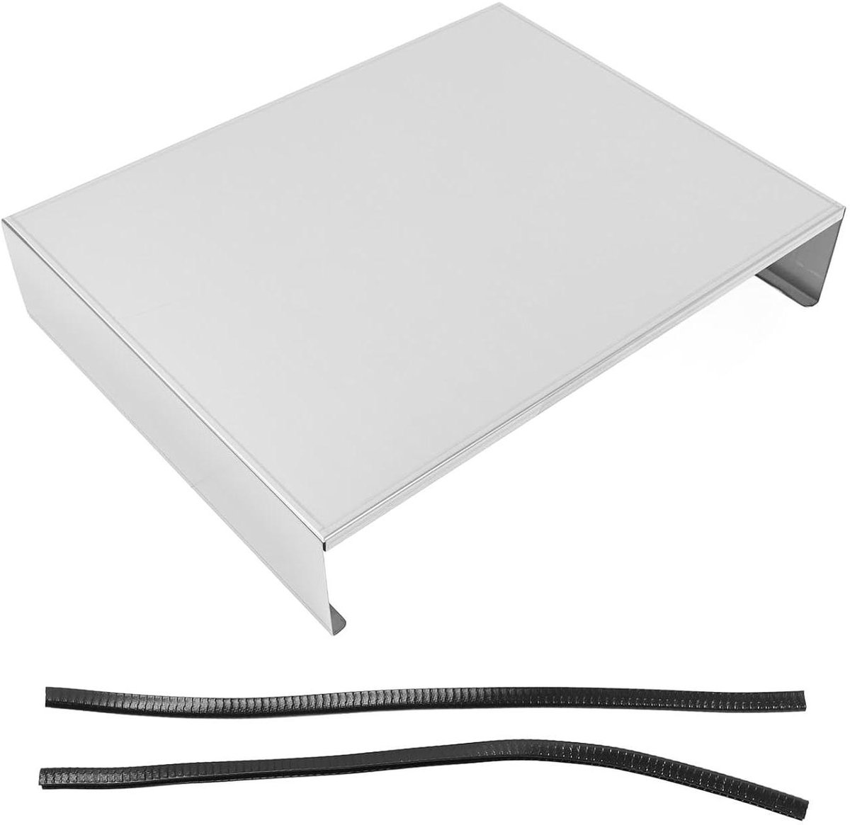 Kookplaat Afdekplaat - Fornuis Beschermer - Keuken Werkruimte - Hittebestendig Staal - 35x45 cm - Zilver