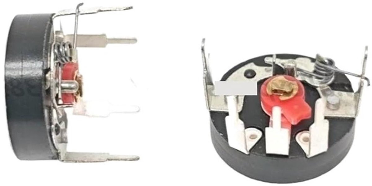Potentiometer Set - Variabele Weerstand - Volume Regelen - Met Schakelaar - 5 Stuks - Zilverkleurig