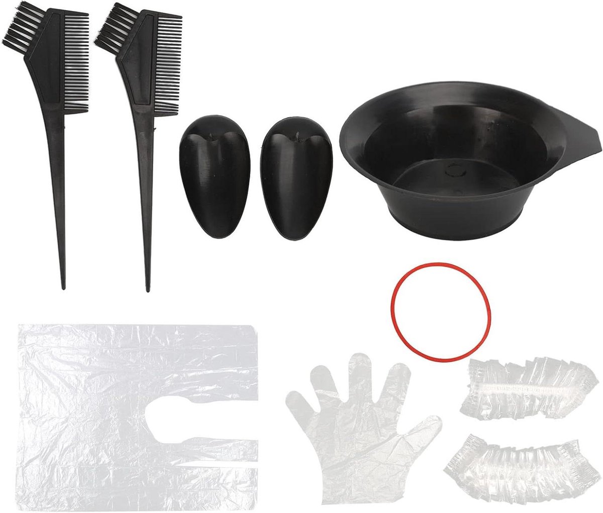 Haarverf Kit - Kleur Gereedschap - Haar Kleuren - Met Meetschaal - 10 Delig - Zwart