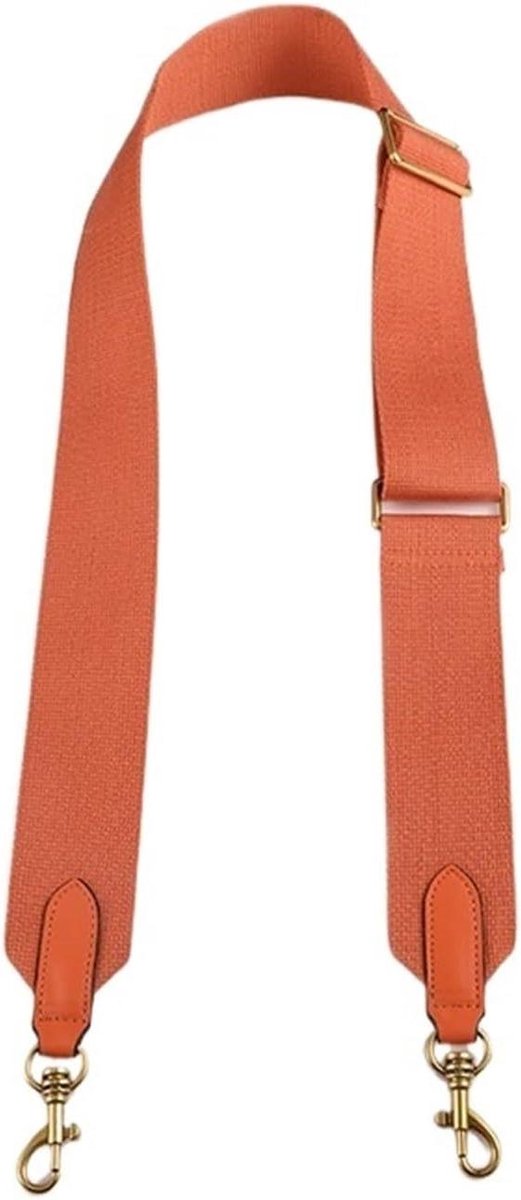 Tasband Vervanging - Schouderband - Tas Personaliseren - Verstelbare Lengte - Vintage Gouden Haak - Oranje