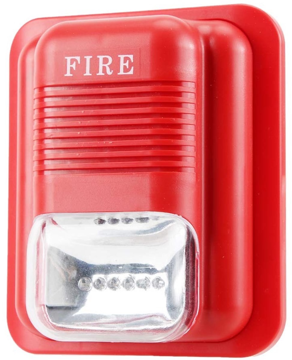 Innovra - Dailygoods - Dailygoody - Geluids- en lichtbrandalarm - Knipperlichtalarm - Veiligheidsbewaking - Standaard - Brandalarm - Geschikt voor thuiskantoor en hotels - T