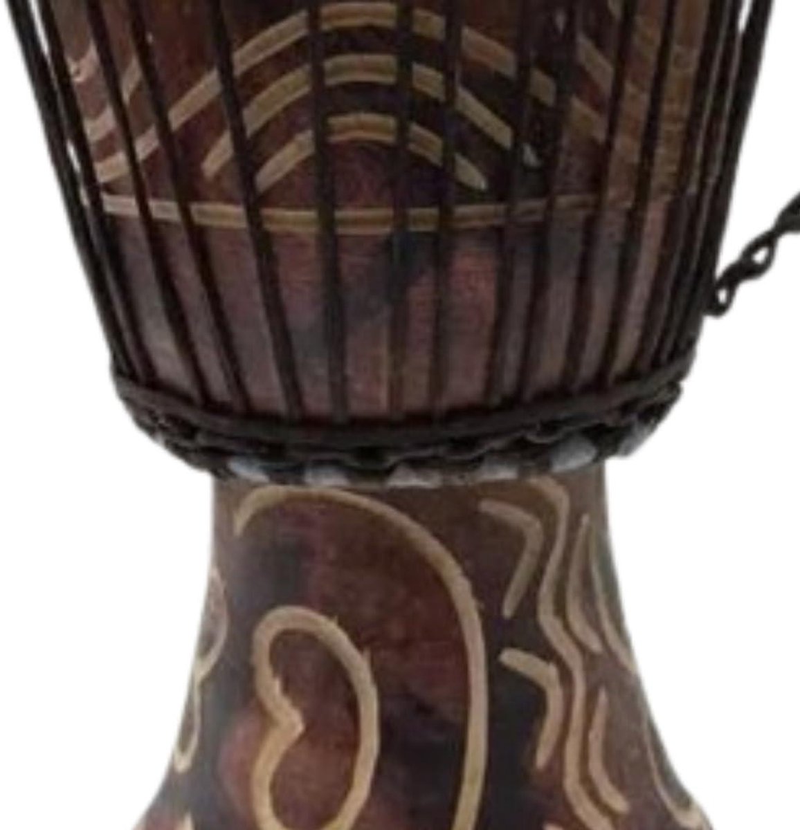 Handtrommel - Percussie instrument - Muziek maken - Huid bespannen - 26cm hoogte - Multicolour
