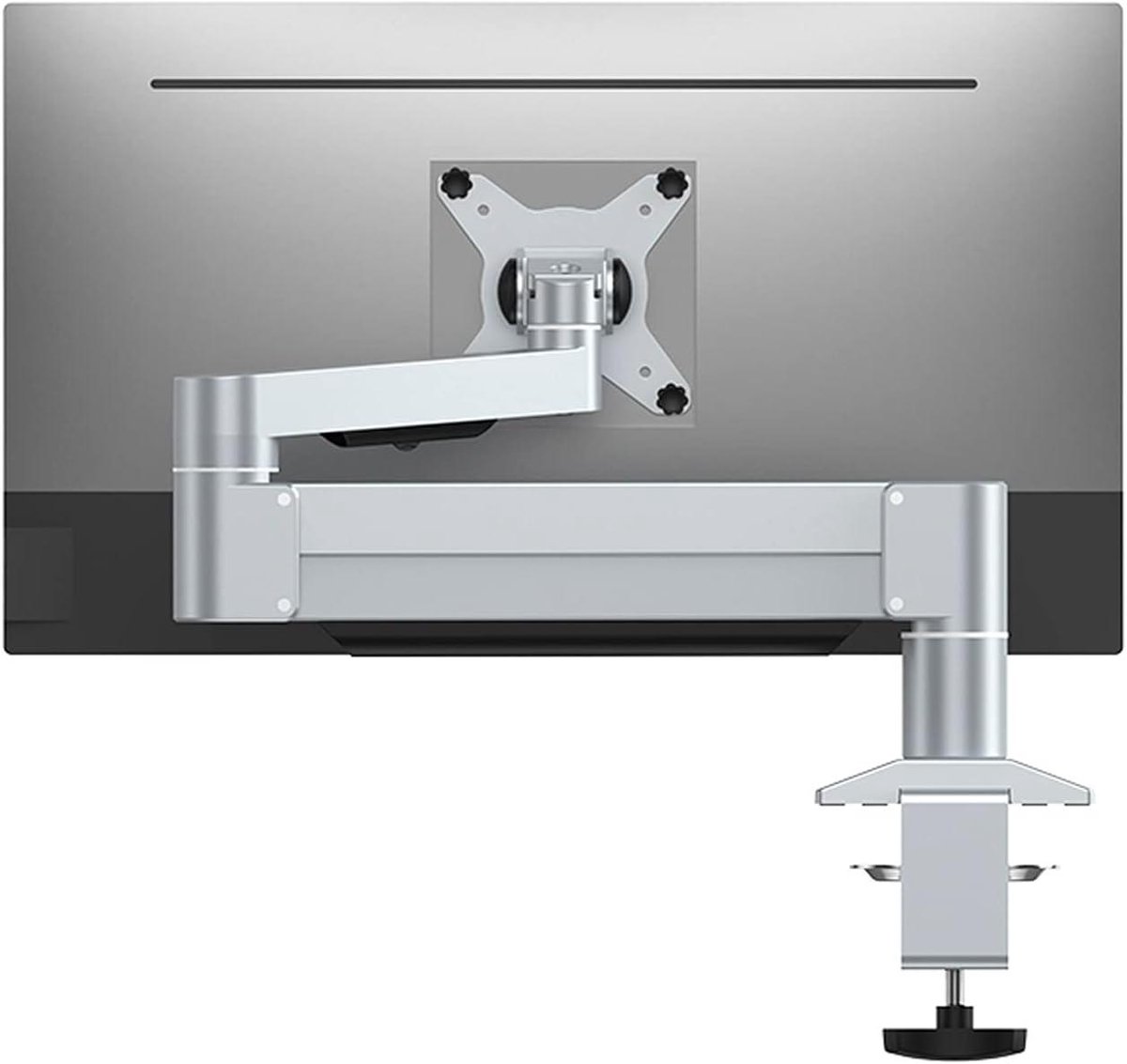 Monitorstandaard - Bureau arm - Ergonomisch werken - Robuuste gasveer - 22-43 inch - Zilver