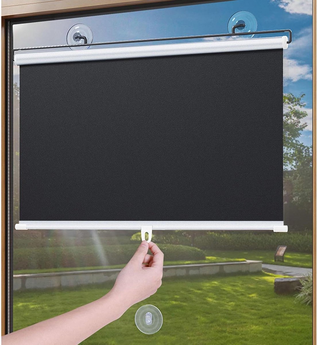 Verduisterend Rolgordijn - Zonnescherm Raam - Privacy Creëren - Zonder Boren - 55 x 125 cm