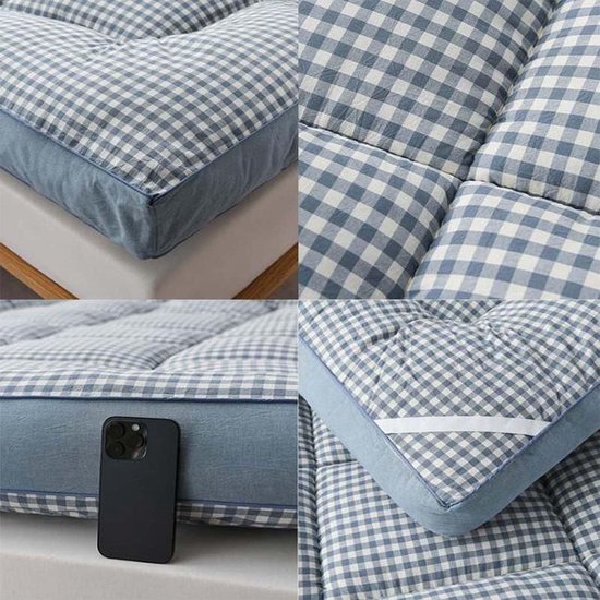 Japanse Vloermatras - Oprolbare Futon - Comfortabel Slapen - Drielaags Ontwerp - Dubbel XL - Grijs — afbeelding 2