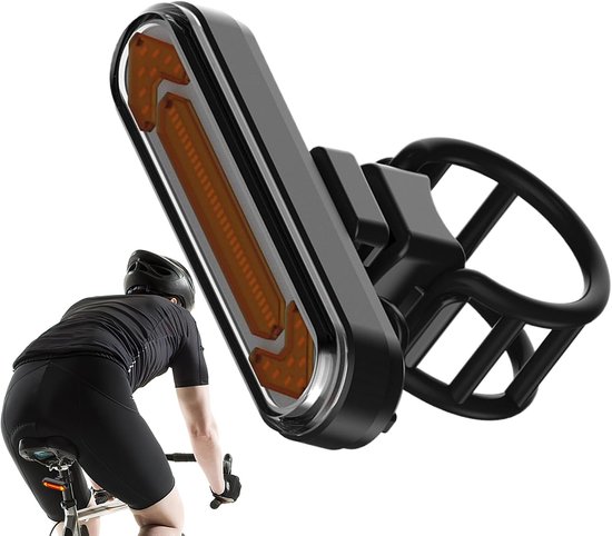 Fiets achterlicht - LED knipperlicht - Veilig fietsen - USB oplaadbaar - 11.2 x 10.2 cm - Zwart — afbeelding 5