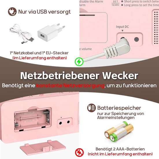 Kinderwekker - Digitale Wekker Slaapkamer - Slaaptrainer Kinderen - display klok — afbeelding 5