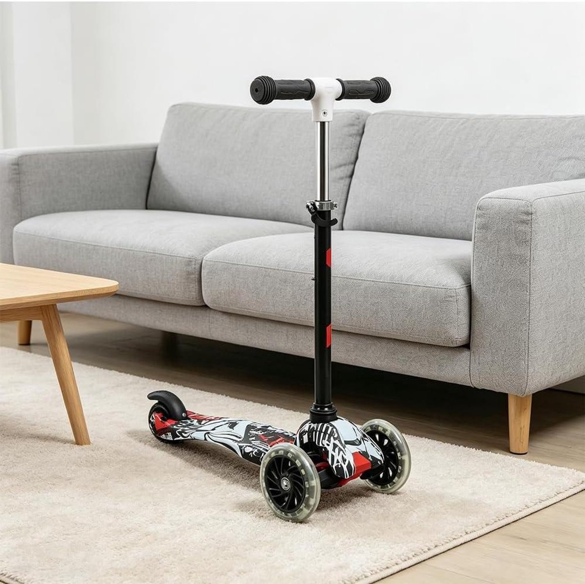 Kinderstep 5-in-1 Loopfiets driewieler Motoriek ontwikkelen In hoogte verstelbaar ca. 4 kg Knipperend wiel