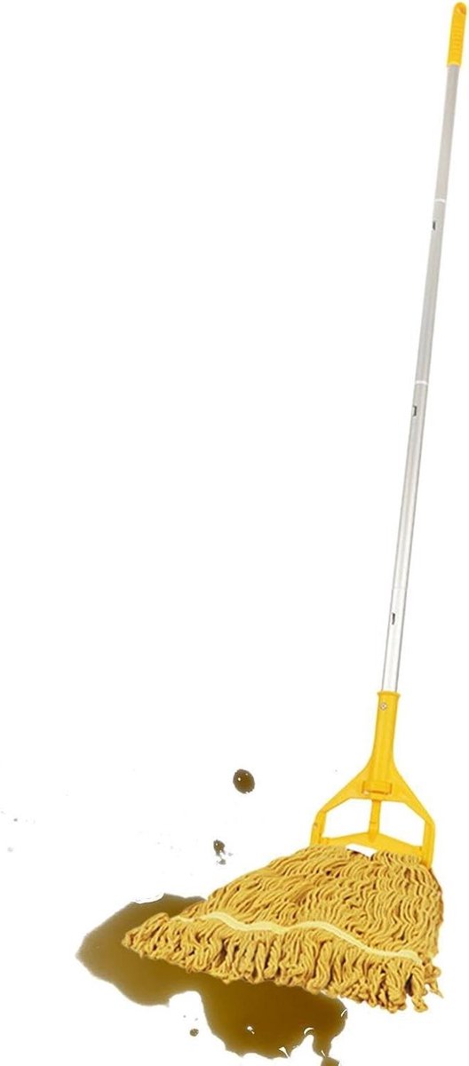Dweilmop - Vloerreiniger - Effectief Reinigen - Afneembare handgreep - 153 cm - Grijs