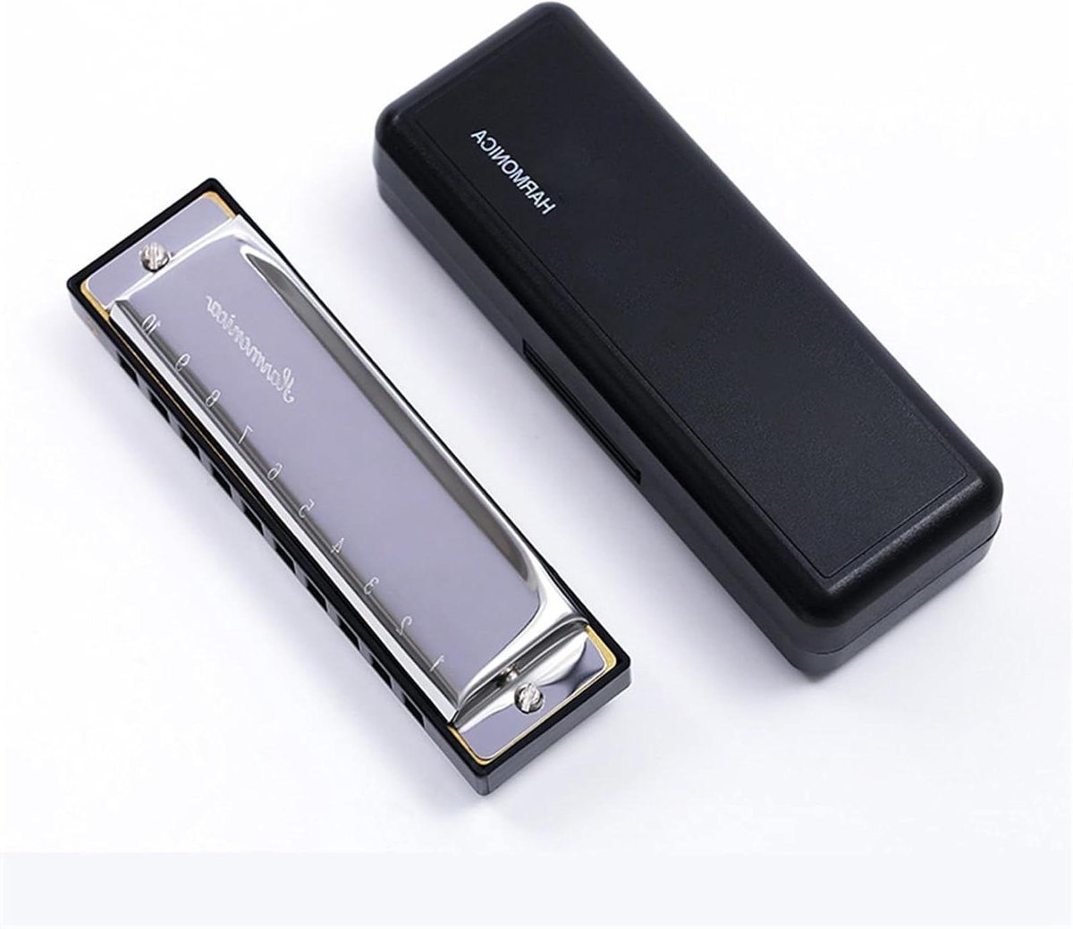 Mondharmonica Set - Blues Harmonica - Muziek Maken - Luchtdicht Ontwerp - 10 Gaten - Zilver