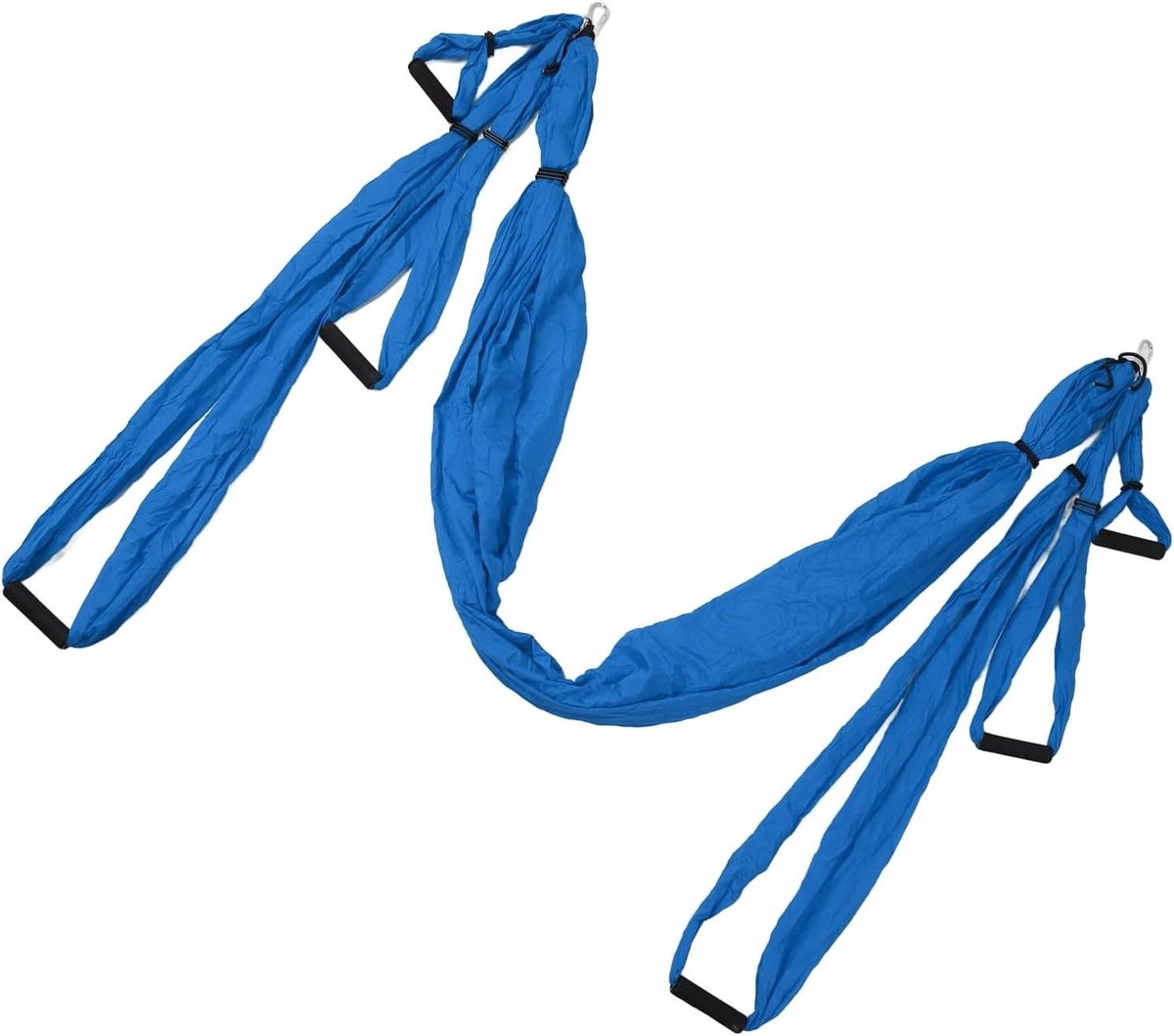 Yoga Swing Set - Luchtyoga Hangmat - Flexibiliteit Verbeteren - Verstelbare Lengte - 34 x 13 cm - Donkerblauw