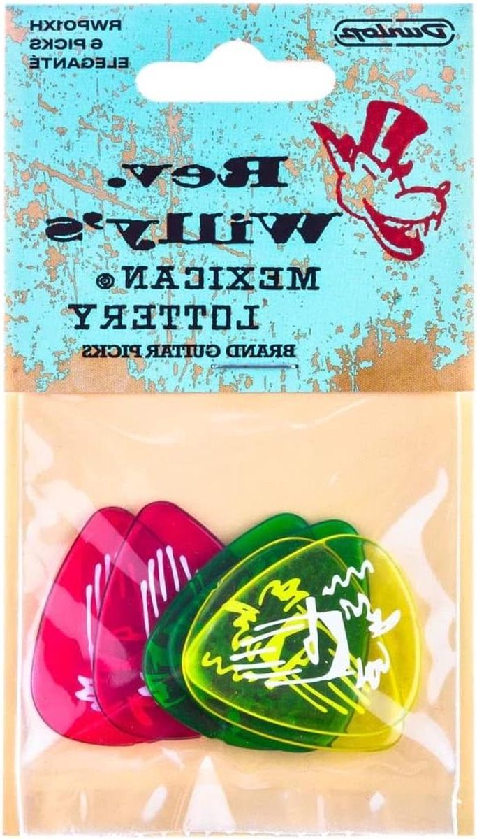 Plectrums Gitaar - Extra Dik - Muziek Maken - Polycarbonaat Materiaal - 6 Stuks - Veelkleurig