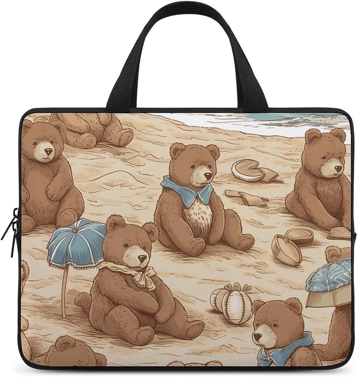 Laptoptas Schoudertas - Computer Tas - Zakelijk Vervoer - Schokabsorberend - 17 inch - Met Print