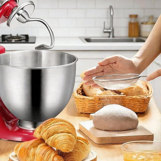 Deeghaak/mixeraccessoire Geschikt voor KitchenAid 4.5/5QT roestvrijstalen mixer/nietmachine/kneedmachine van Merkloos — afbeelding 3