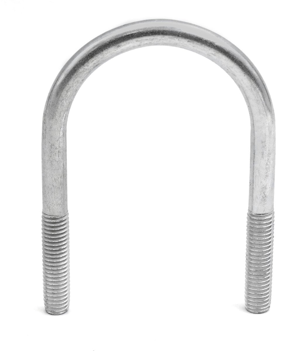 Dailygoods - Dailygoody - Beugelschroef - U-bouten - Galvanisch verzinkt - M10 x 90 mm - Beugelbouten - Geschikt voor automobiel en loodgieterswerk - 4 stuks