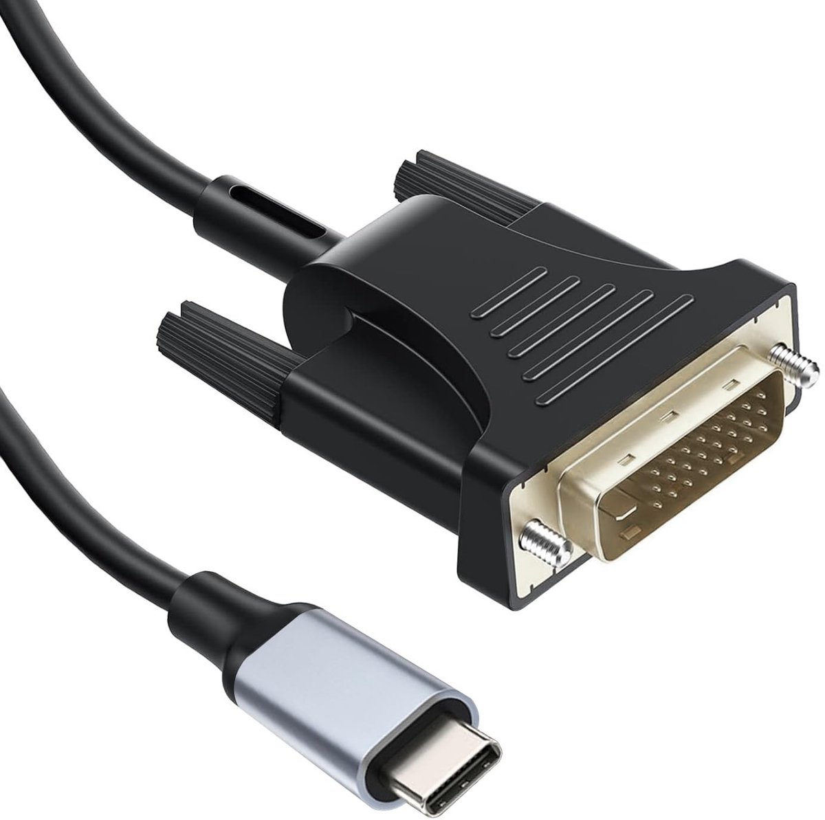 Dailygoods - Dailygoody Kabel Adapter - 4K 60Hz - USB-C naar DVI-D Dual Link - 2 meter - Geschikt voor Monitor TV Projector - Compatibel met MacBook iPad Del...