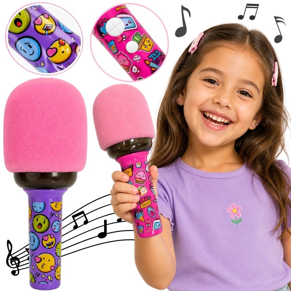 Woopie Draadloze Karaokemicrofoon Met Speaker Roze - UNI