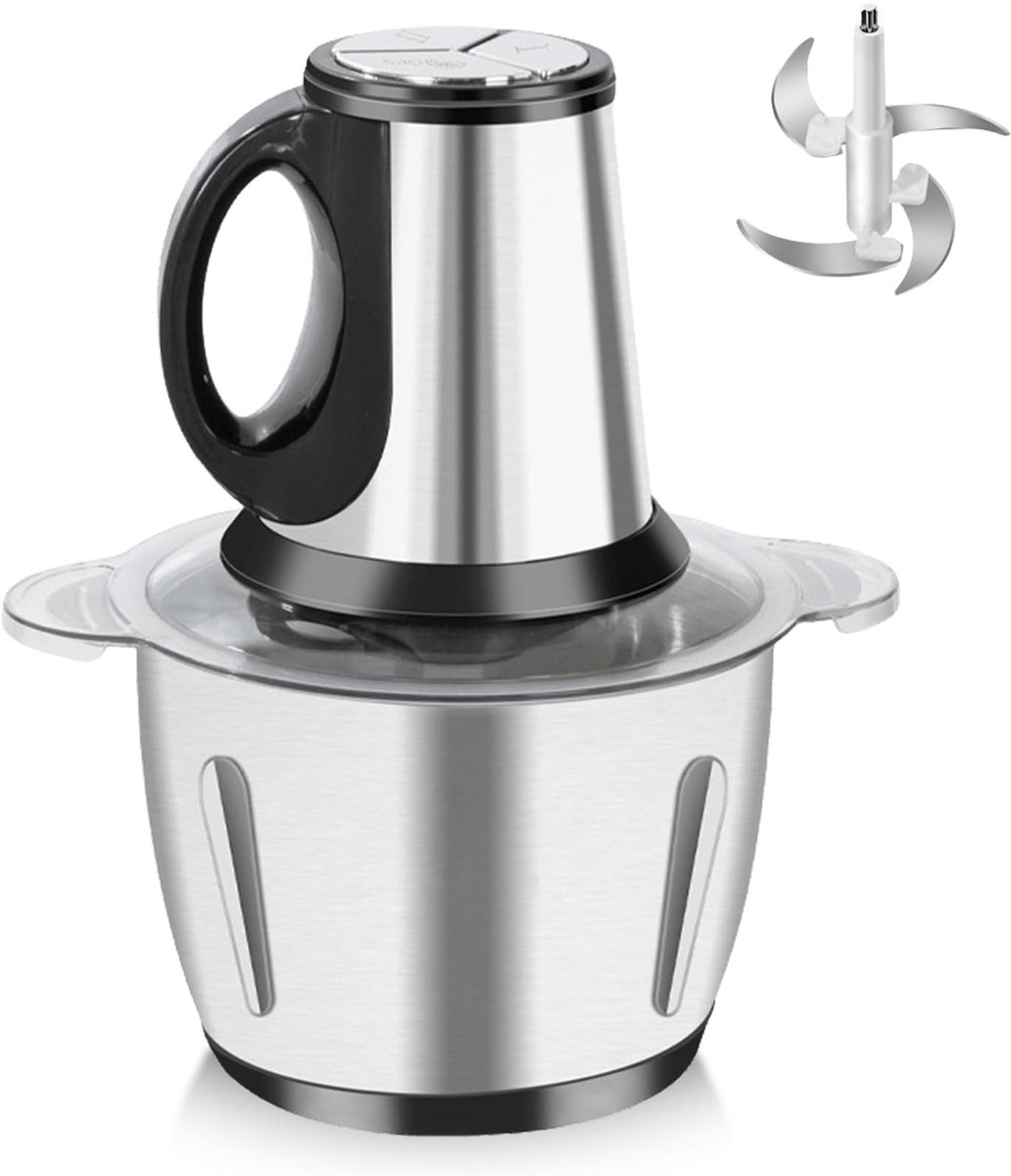 Dailygoods - Elektrische Mini-Hakmolen met 3 Snelheden en 2 Liter Capaciteit