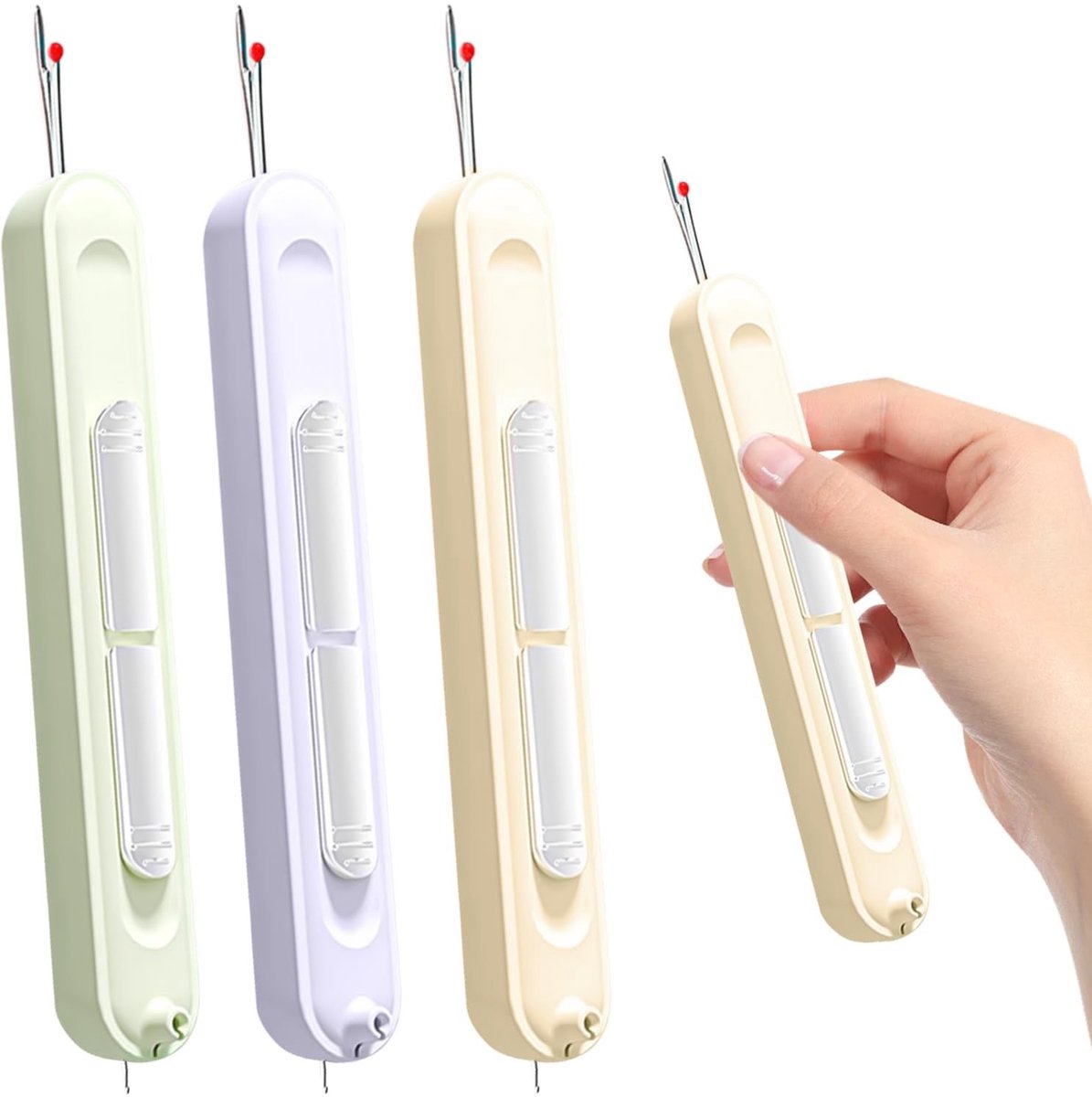 Dailygoods - 3 Stuks 2-in-1 Naaldinrijger en Naadscheider