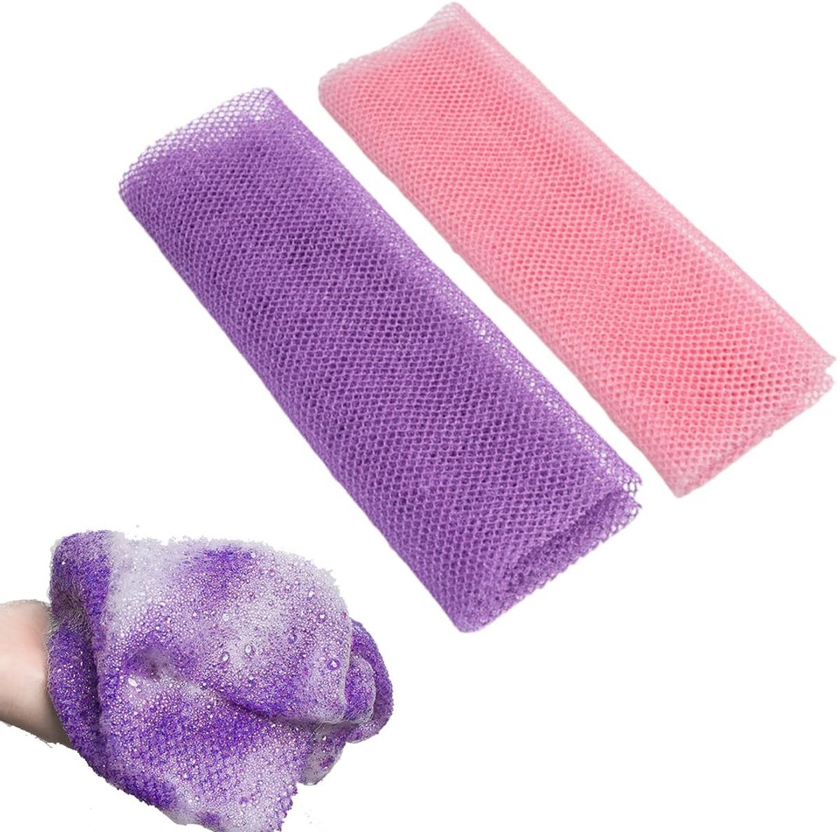 Dailygoods - Afrikaanse Peeling Douchespons Set van 2