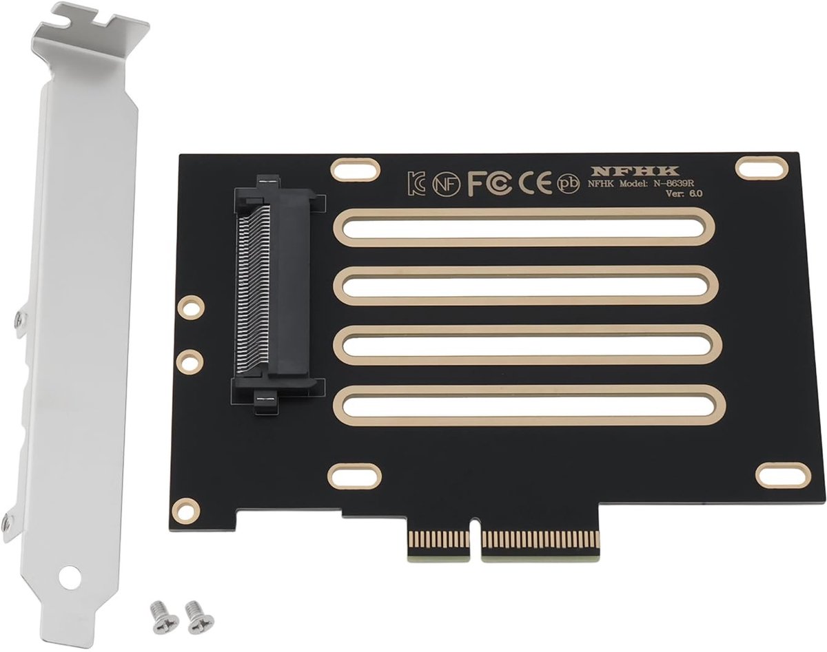 Dailygoods - SFF-8639 U.2 naar PCI-E 3.0 x4 Adapterkaart voor NVMe SSD