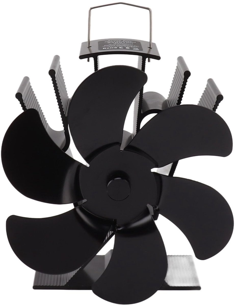 Dailygoods - 6-Blade Houtkachel Ventilator voor Efficiënte Warmteverspreiding