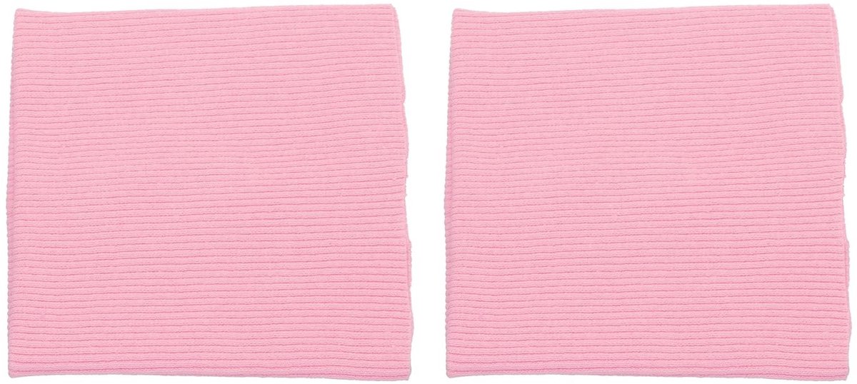 Dailygoods - Elastische Manchetten voor Kleding, Geribbeld Katoen in Roze (2 Stuks)