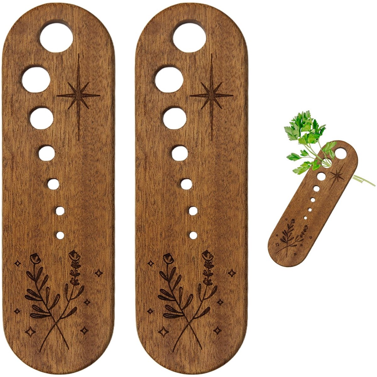 Dailygoods - 2 Stuks Houten Groentebladscheider voor Keuken