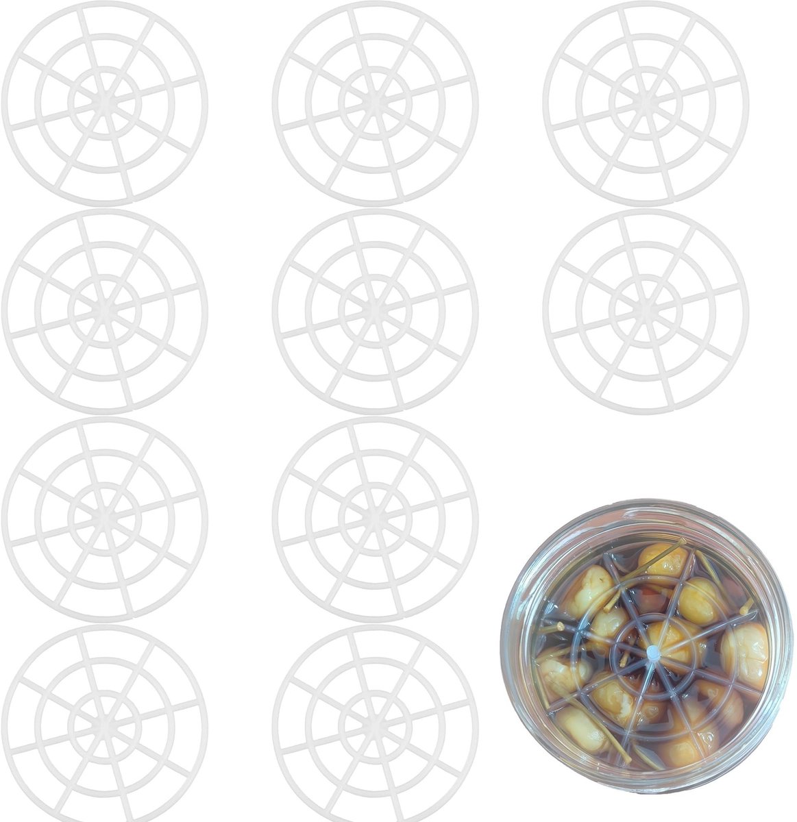 Dailygoods - Set van 10 Kleine Gistingsgewichten voor Fermentatie