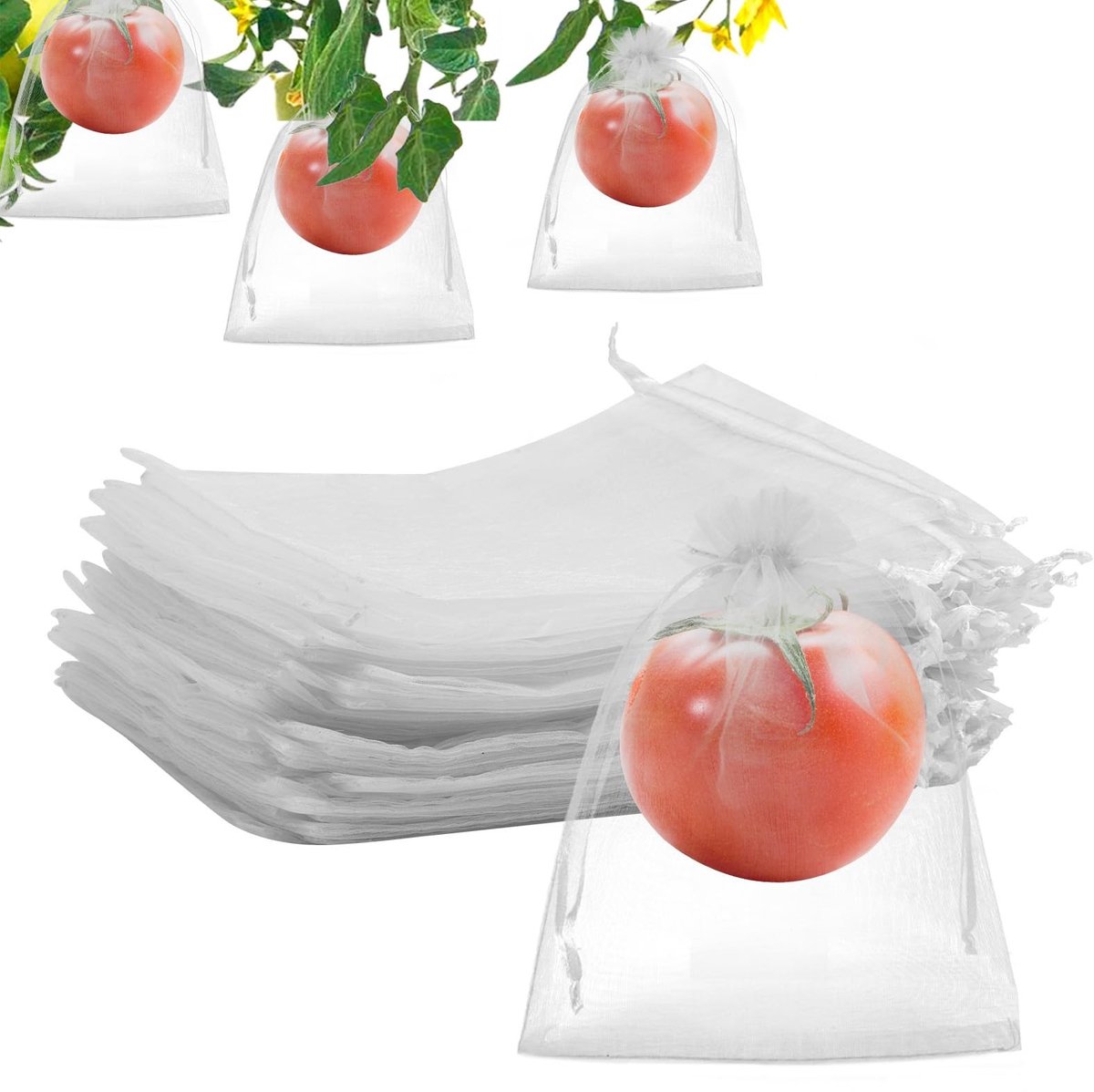 Dailygoods - 100 Stuks Herbruikbare Fruitbeschermingszakken