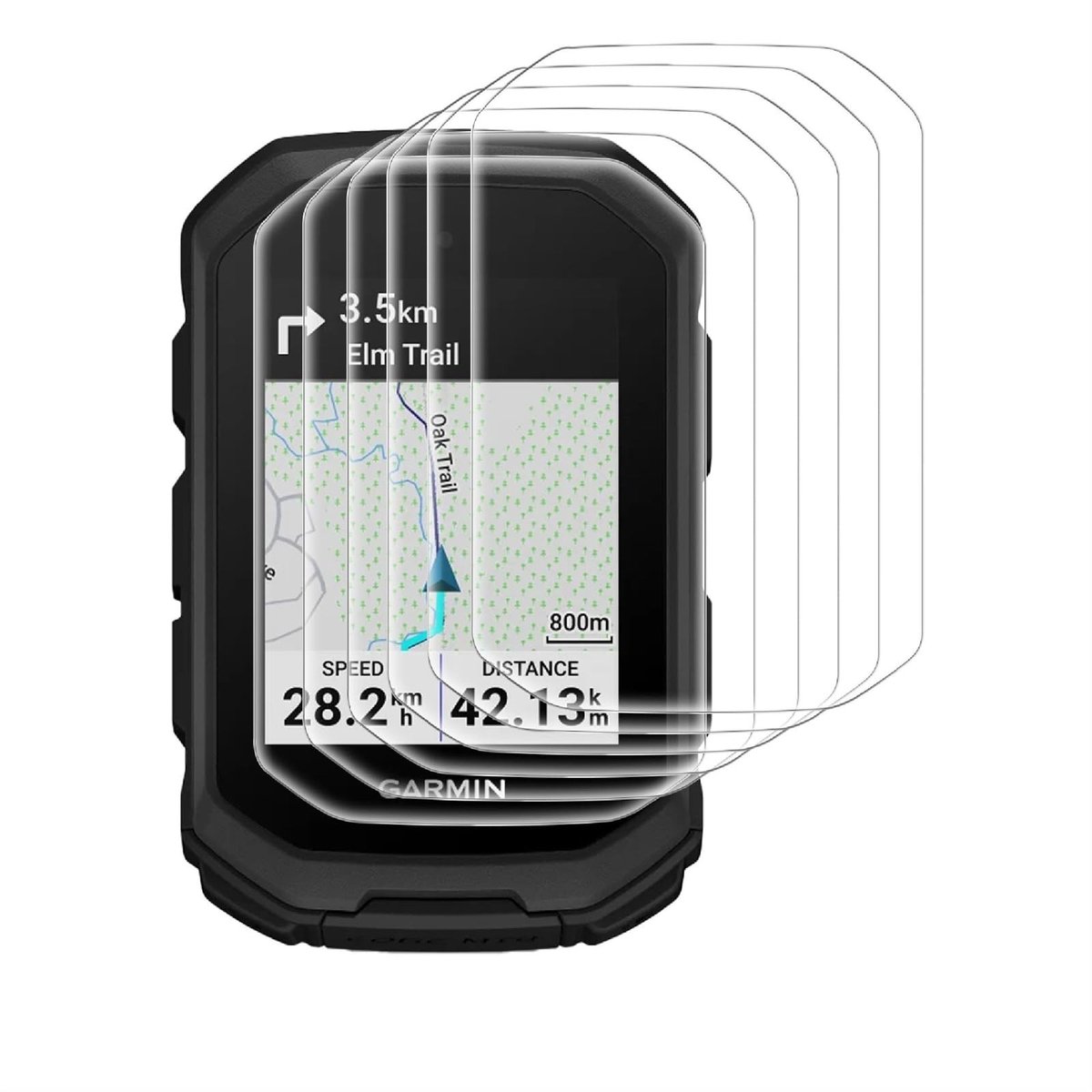 Dailygoods - Displaybeschermfolie voor Garmin Edge, 6 Stuks HD Transparant
