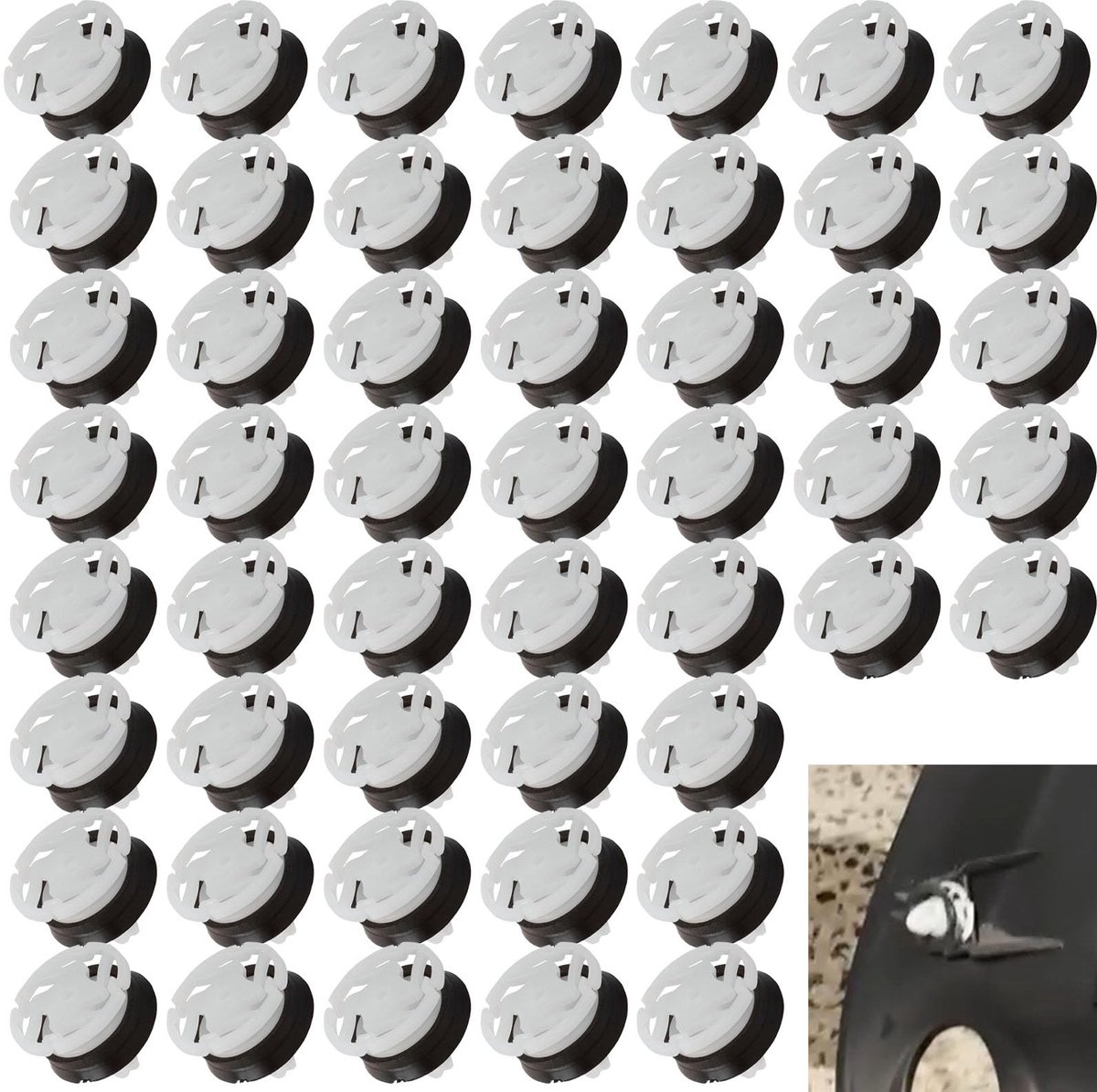 Dailygoods - 50 Stuks Bevestigingsclips voor Deurbekleding