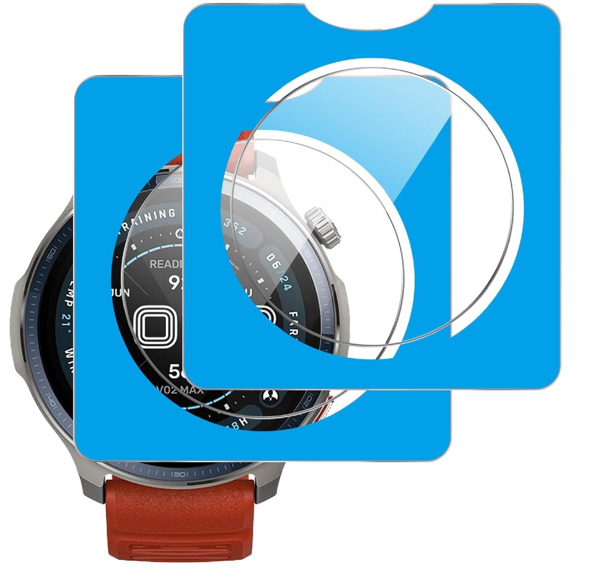 Dailygoods - Screen Protector voor Smartwatch met Auto Alignment Tool en Anti-Bubble