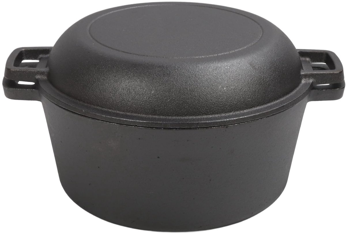 Dailygoods - Gietijzeren Nederlandse Ovenpot met Deksel, 4,7L