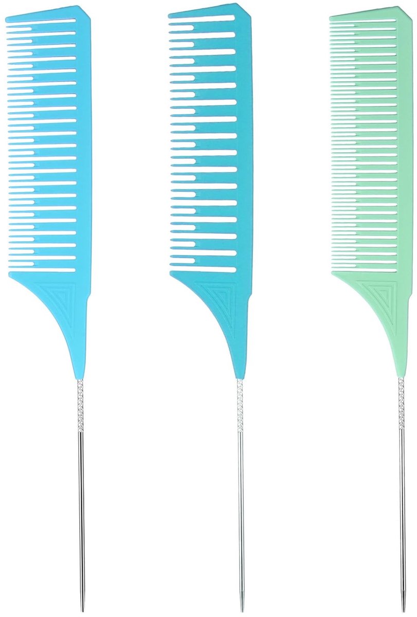 Dailygoods - Set van 3 Professionele Kapperskammen voor Highlights
