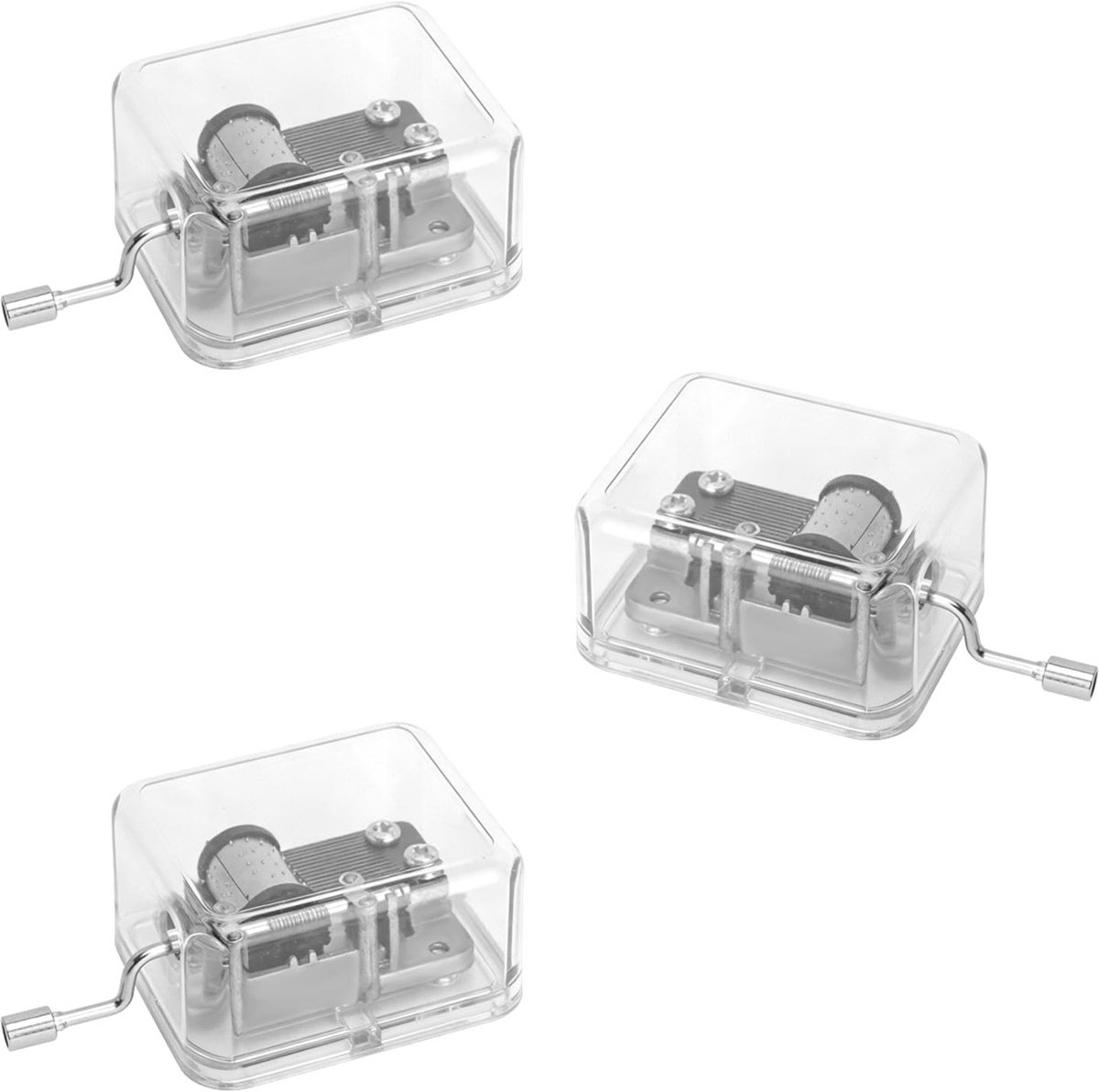 Dailygoods - Set van 3 Mini Muziekdozen met Handslinger