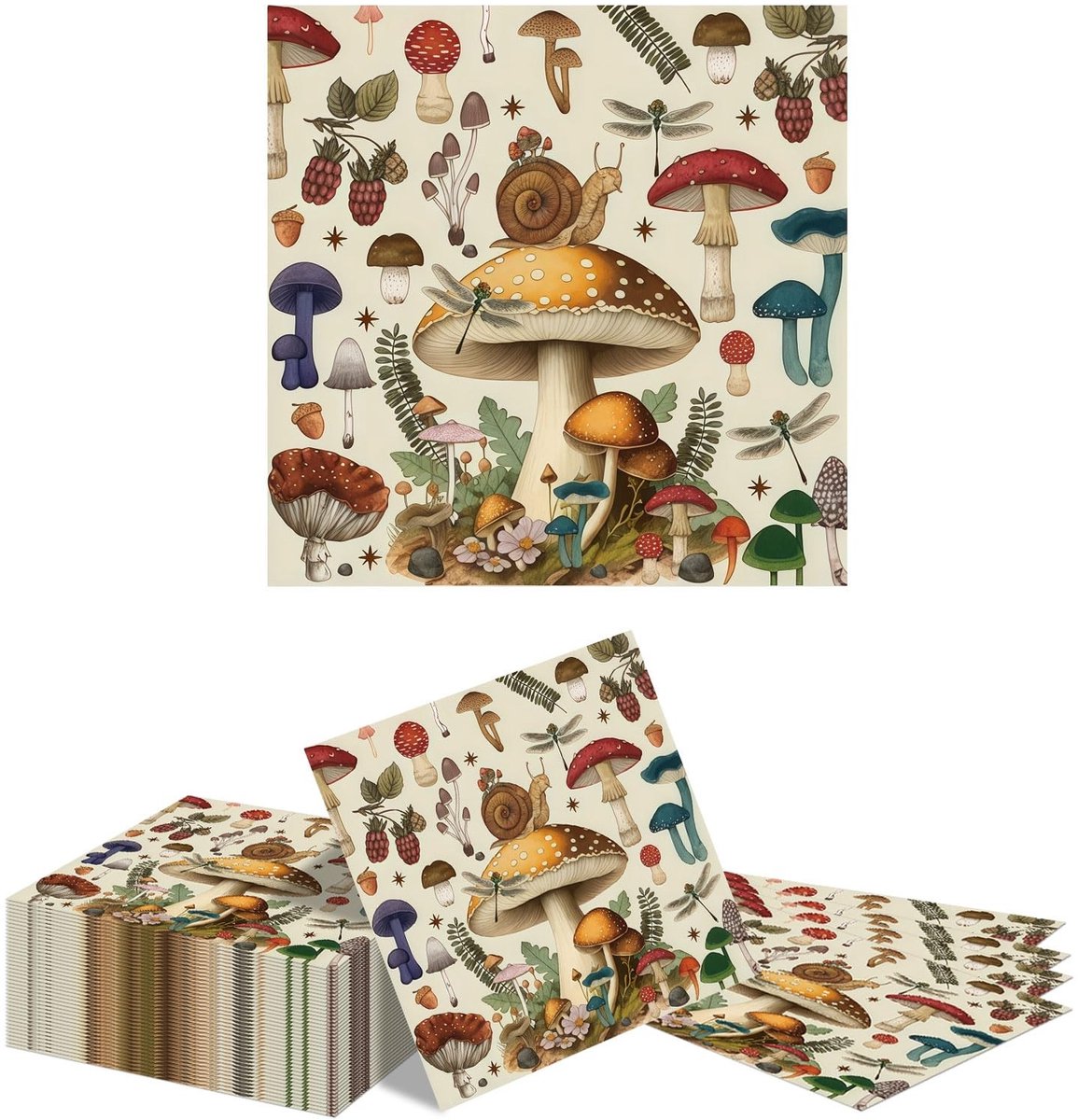 Dailygoods - 40 Stukken Kleurrijke Papieren Servetten 33 x 33 cm