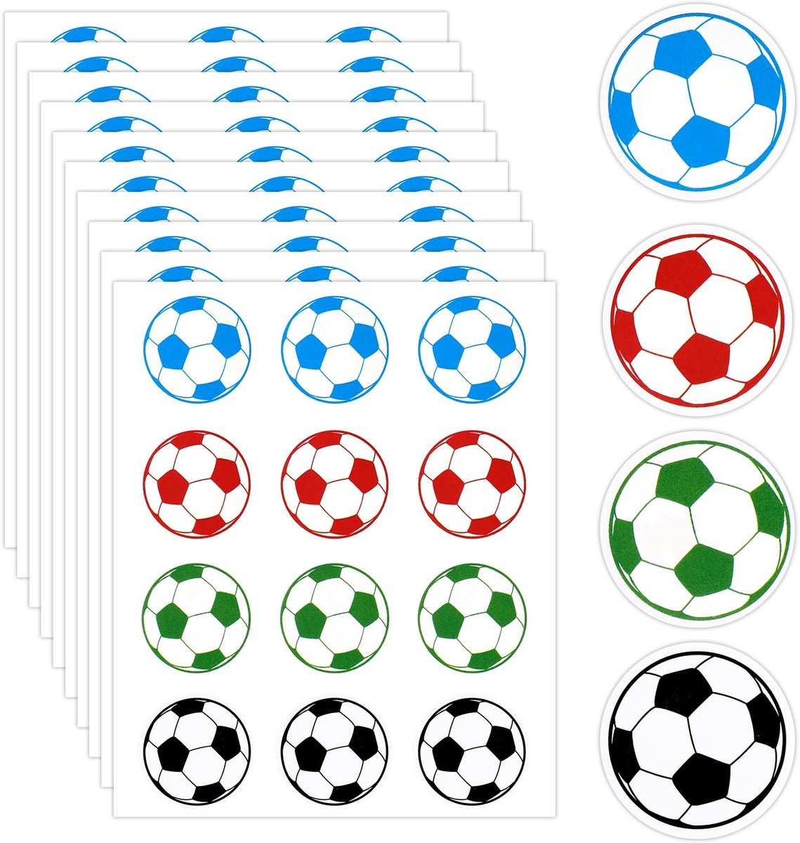Dailygoods - 120 Voetbalstickers voor Kinderen en Sportliefhebbers