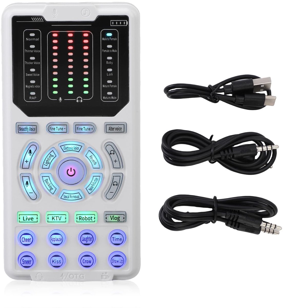 Dailygoods - Game Voice Changer met 16 Geluidsmodi voor Live Streaming