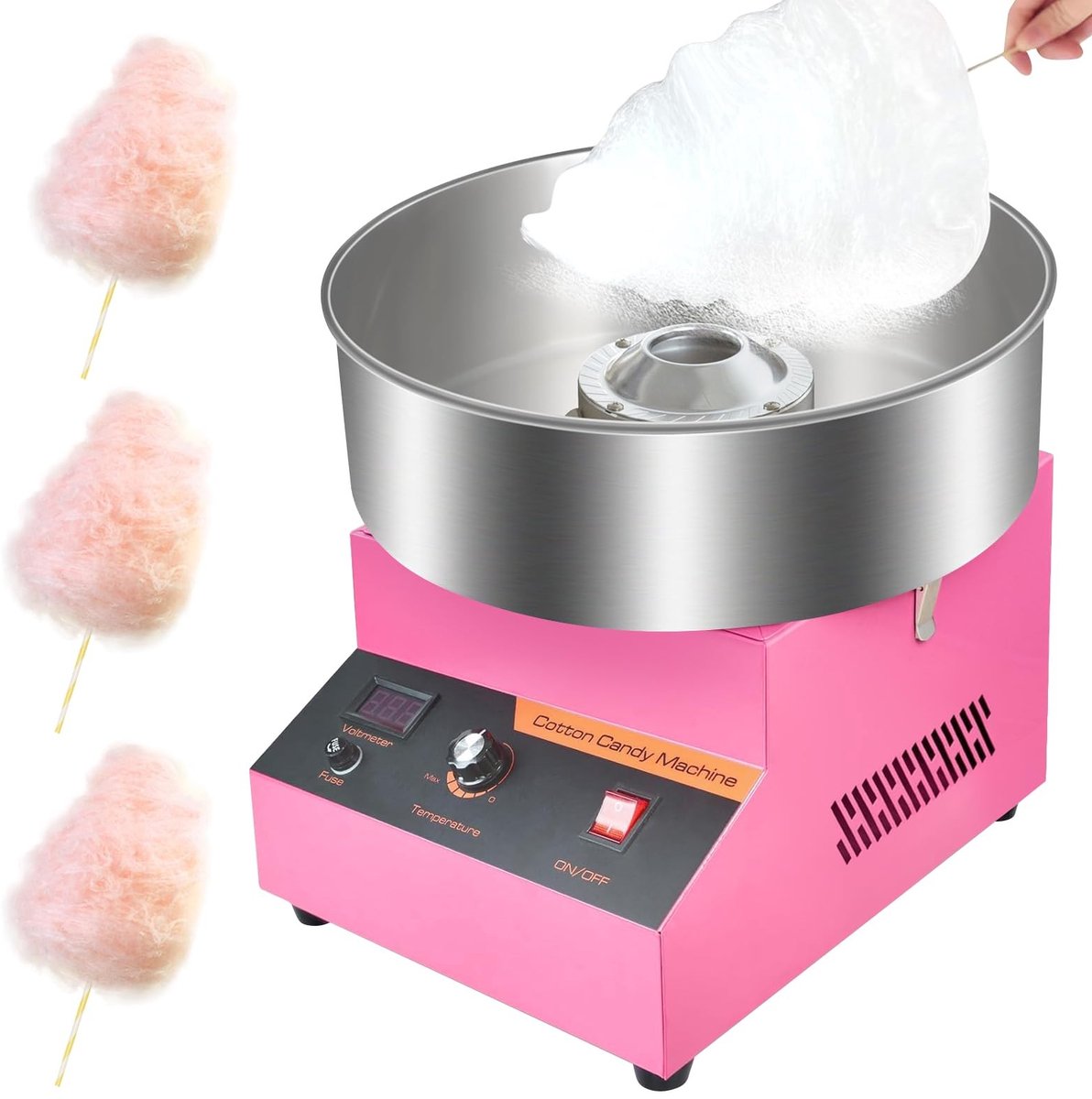 Dailygoods - Elektrische Suikerspinmachine 1000 W met Roestvrijstalen Kom
