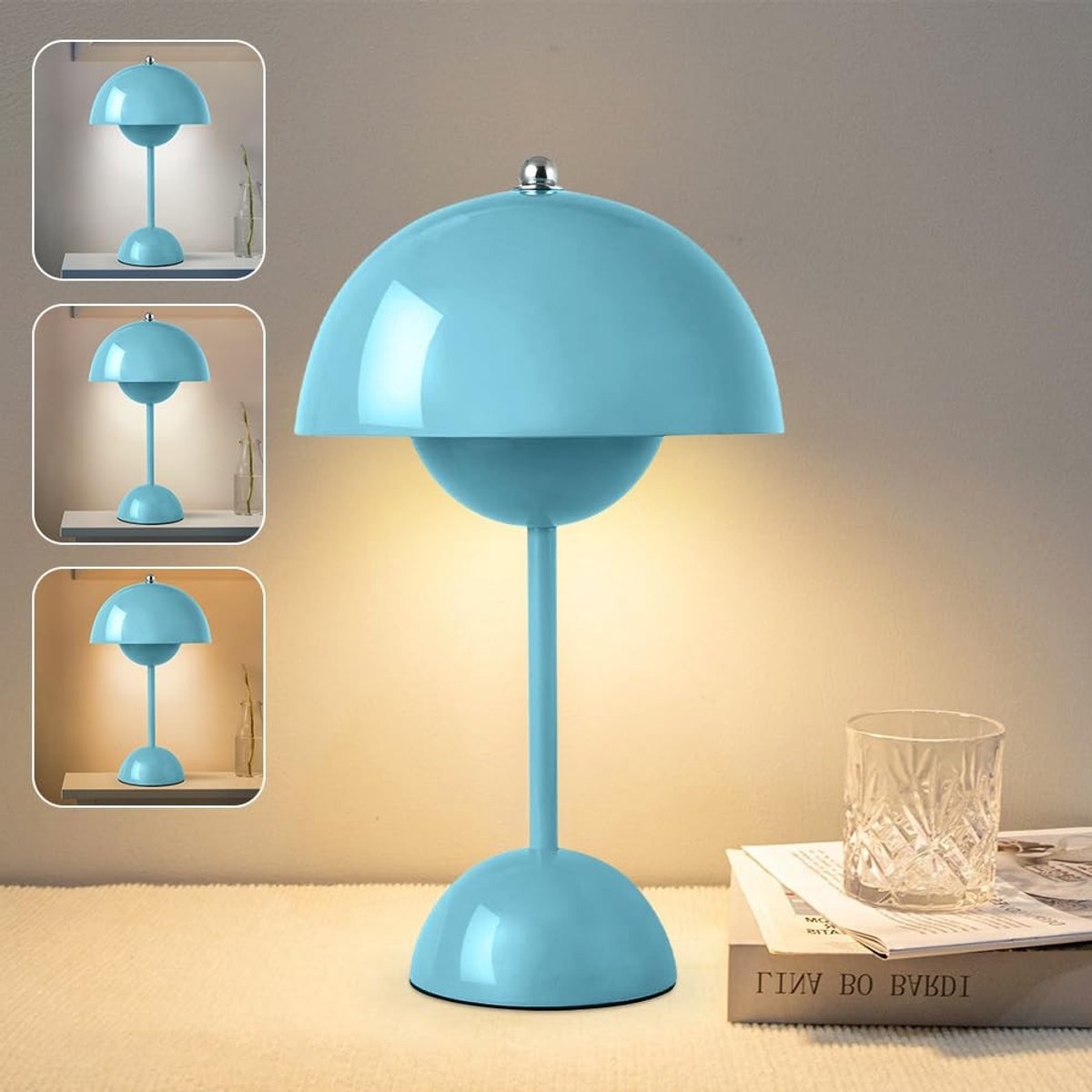 Dailygoods - Draadloze LED Paddenstoellamp met Dimbare Helderheidsmodi