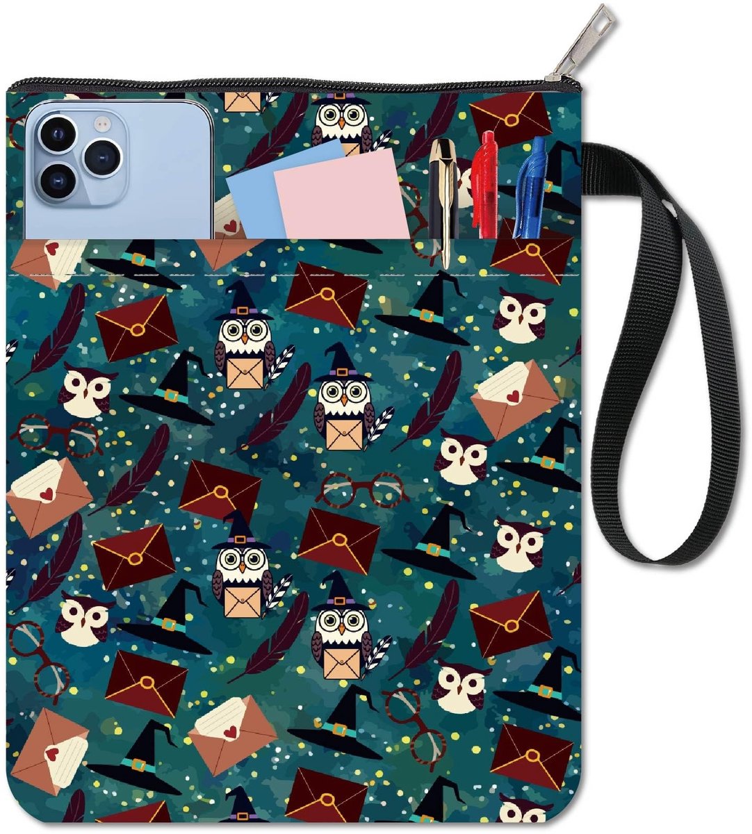 Dailygoods - Uil Boekhoes voor Paperbacks met Rits en Mouwzak