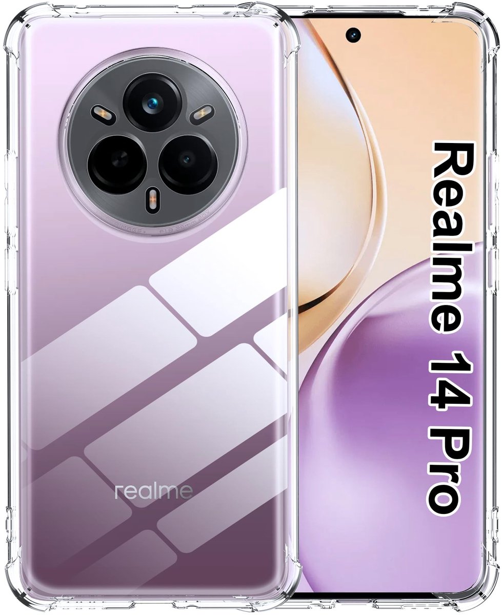 Dailygoods - Transparante Beschermhoes voor Realme 14 Pro 5G